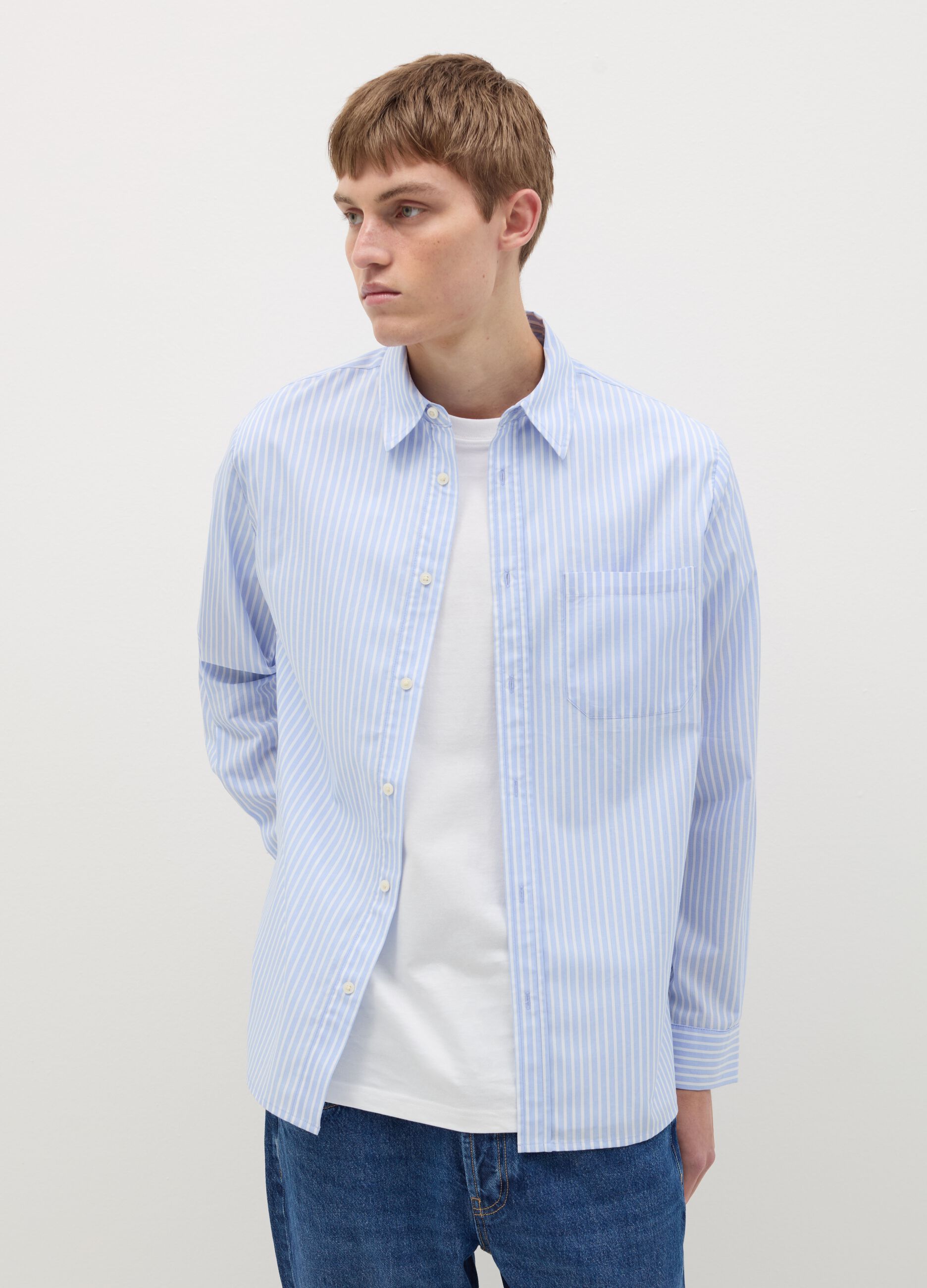 Striped shirt with pocket