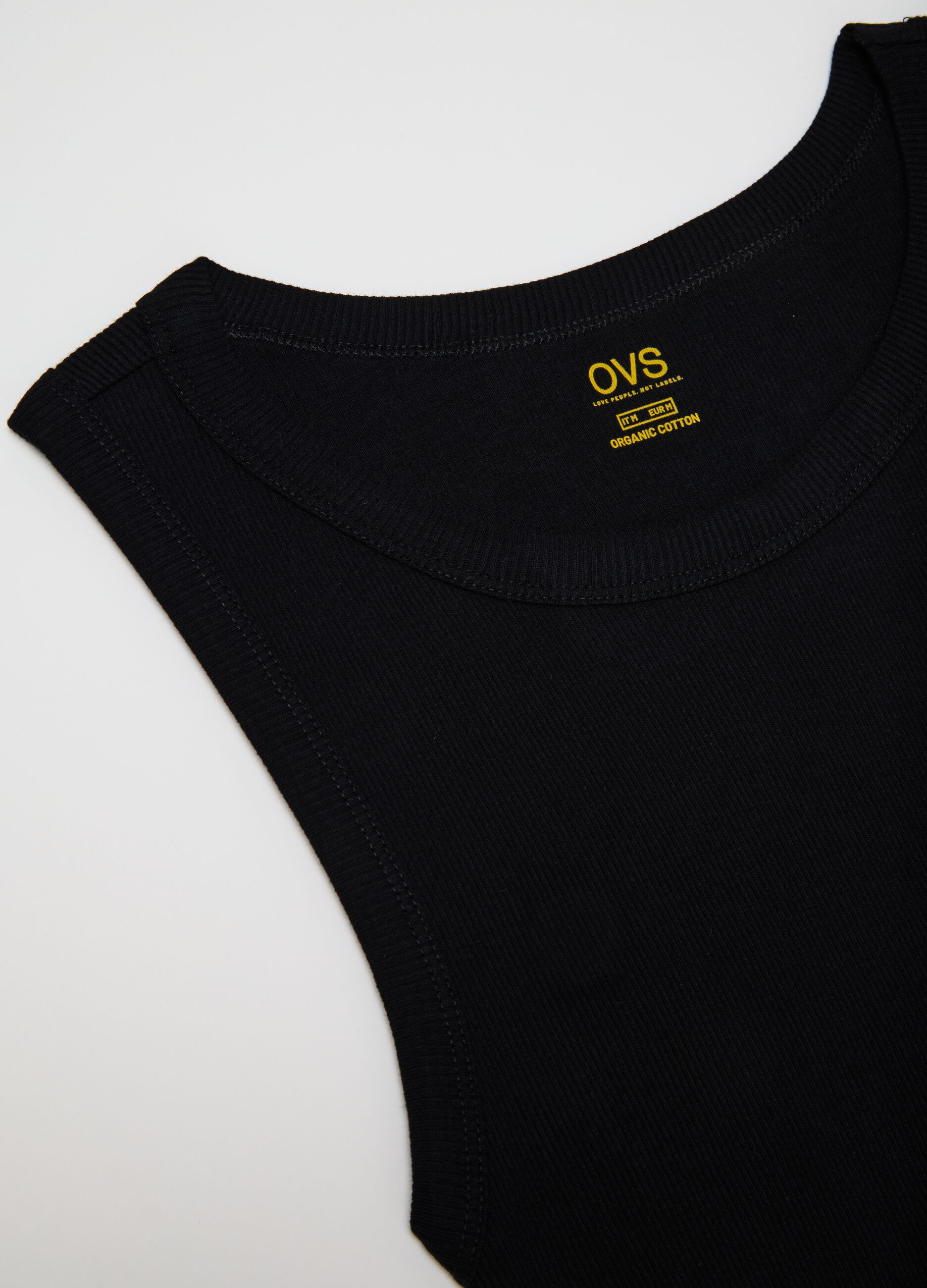 Men's black pure cotton vest