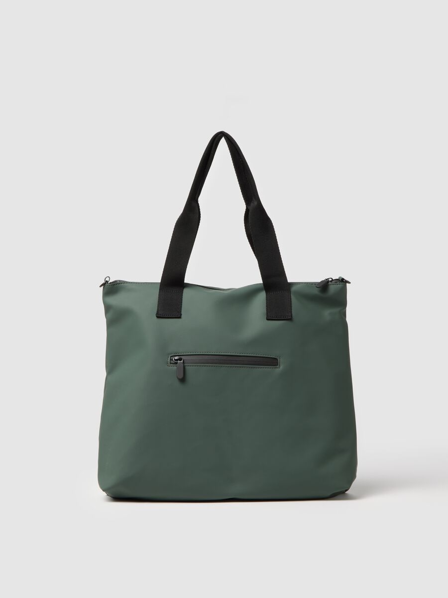 Green tote bag with pockets_1