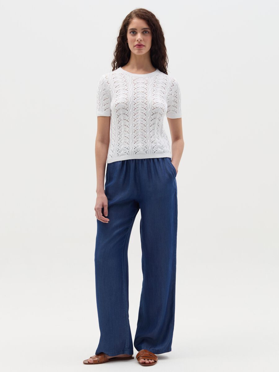 Short-sleeve crochet top_1