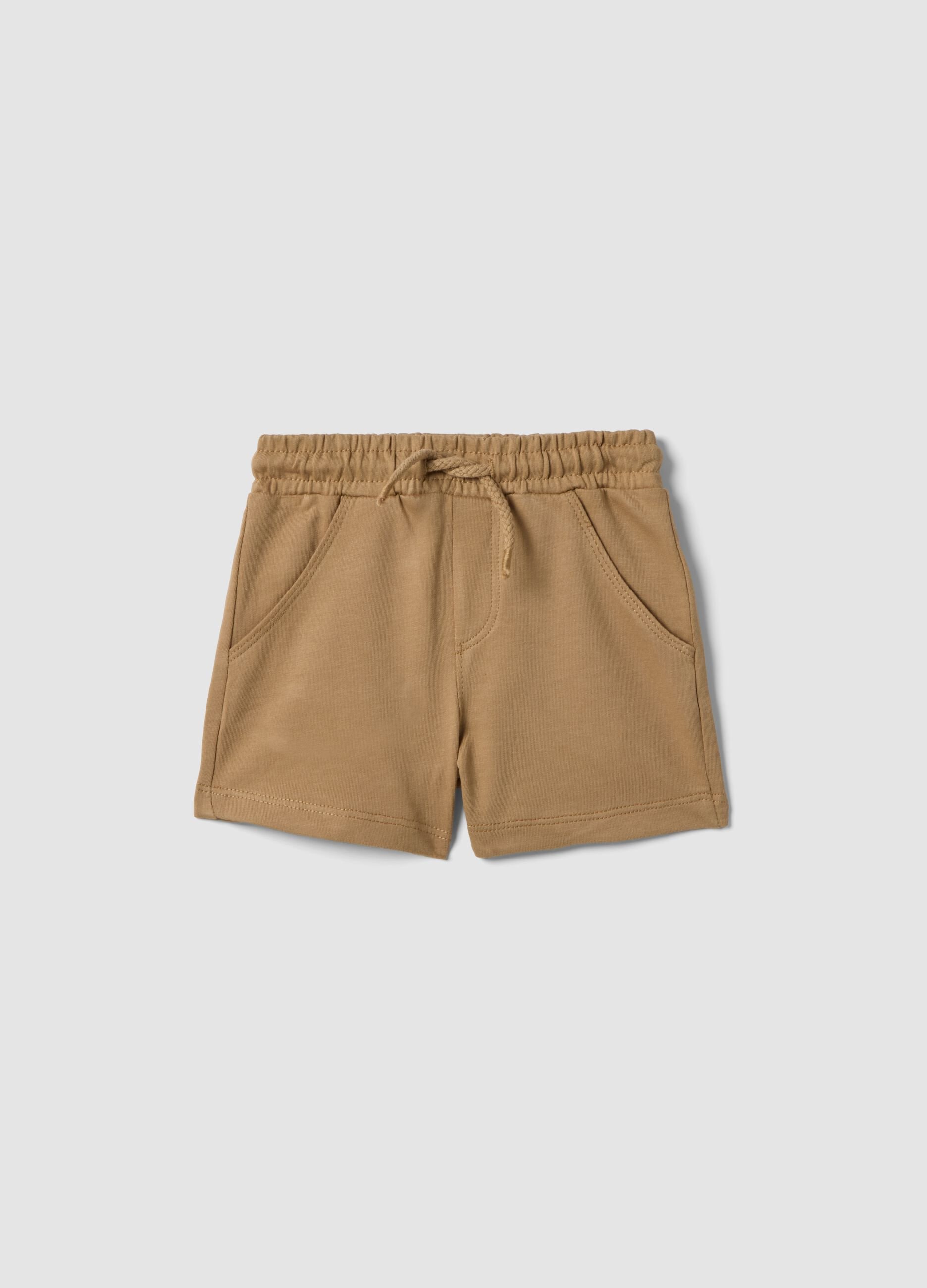 Beige pure cotton shorts