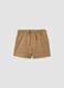Beige pure cotton shorts_0