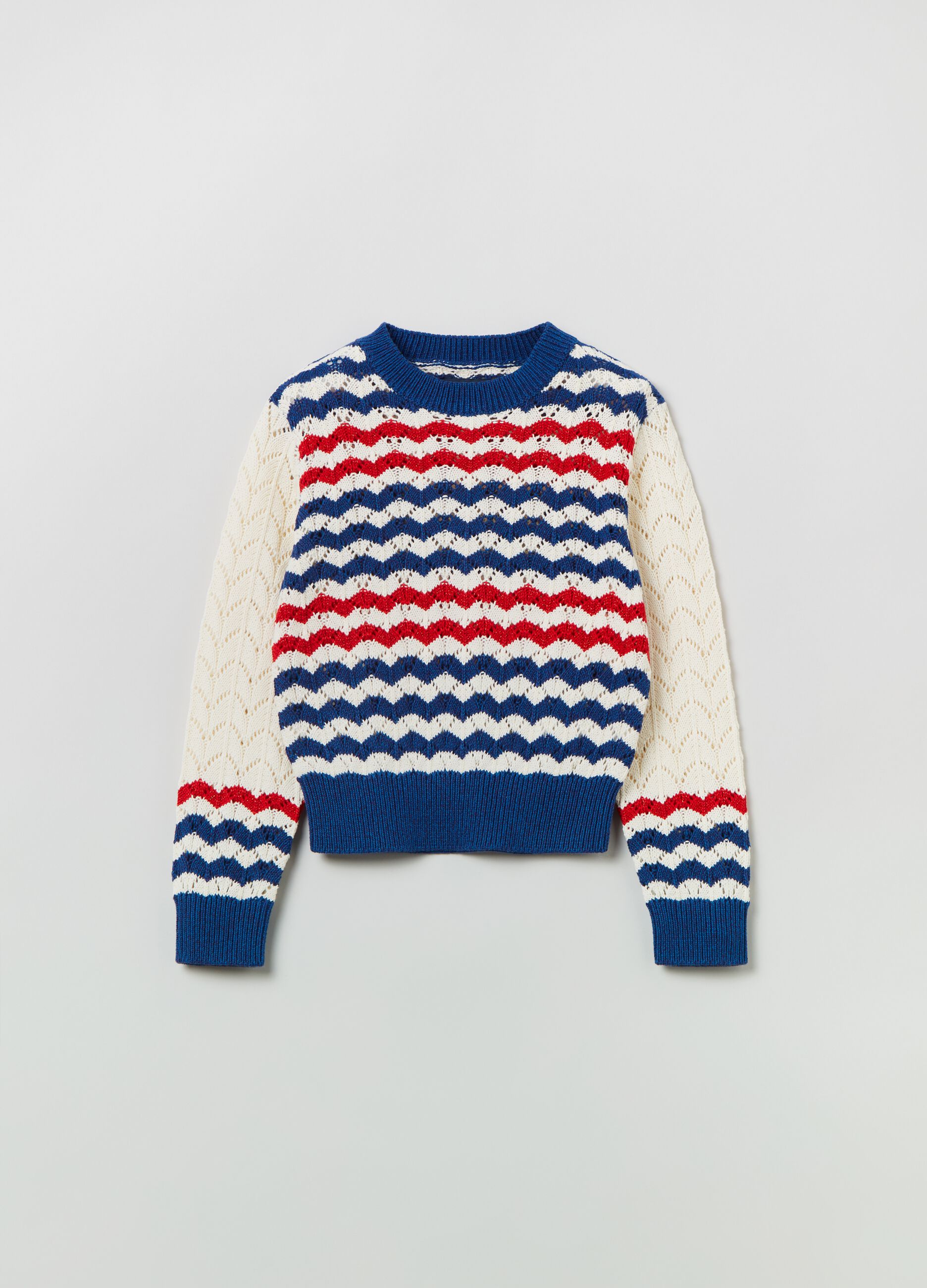 Pullover con lavorazione pointelle_0