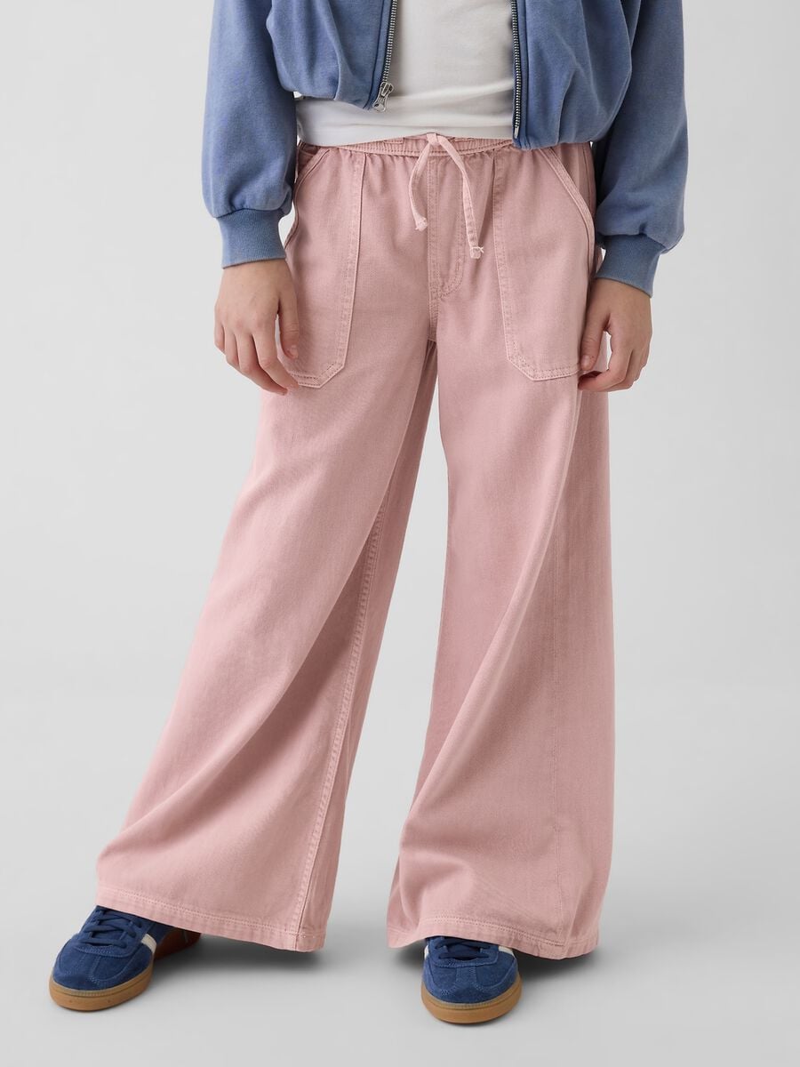 Pure cotton wide-leg trousers_1