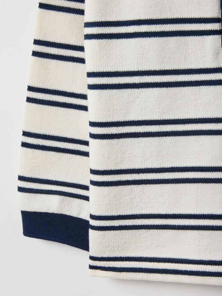 Regular fit multicolour striped cotton blend polo for boys_3