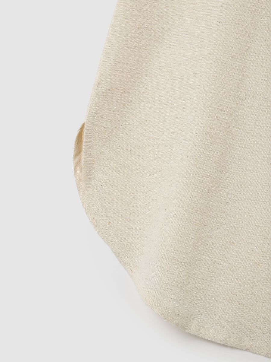 Women's beige cotton blend regular fit tank top_5