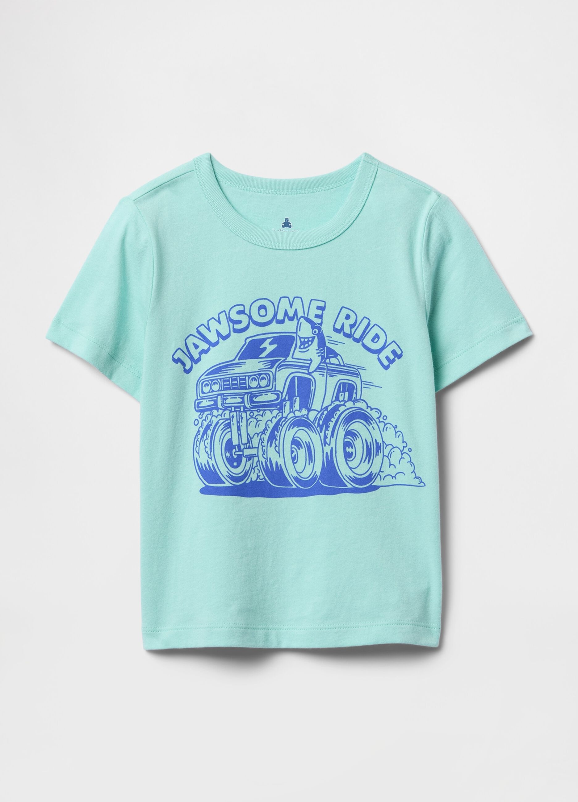 Green T-shirt with graphic print