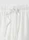 White stretchy viscose blend pyjama shorts regular fit_5