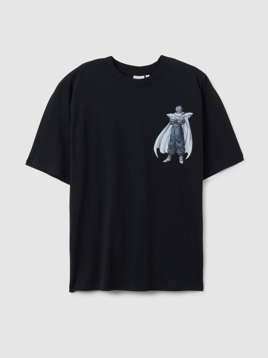 Black pure cotton regular fit t-shirt with print_0