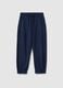 Blue pure cotton regular fit trousers for children_0