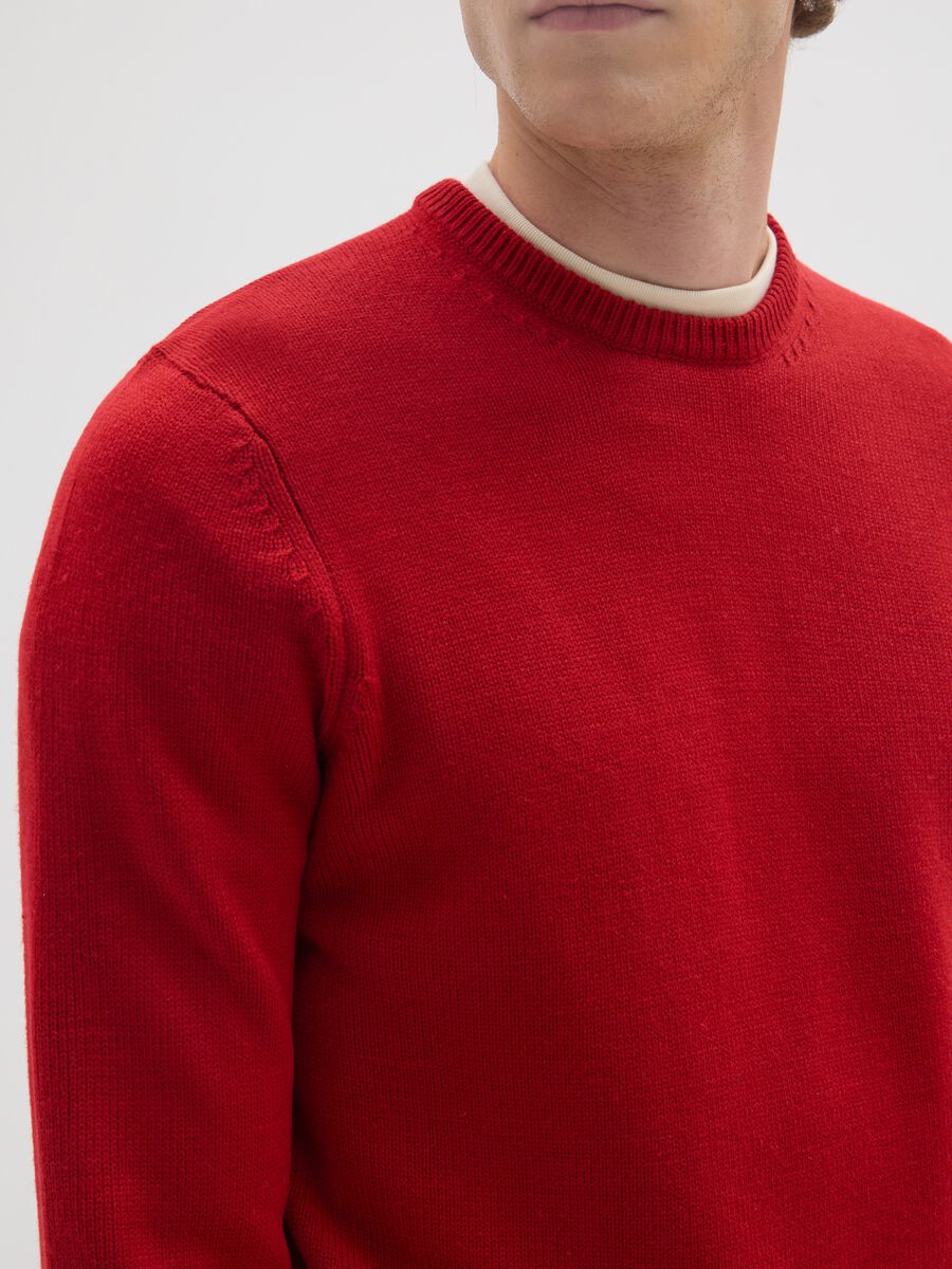 Red Regular Fit Sweater_3