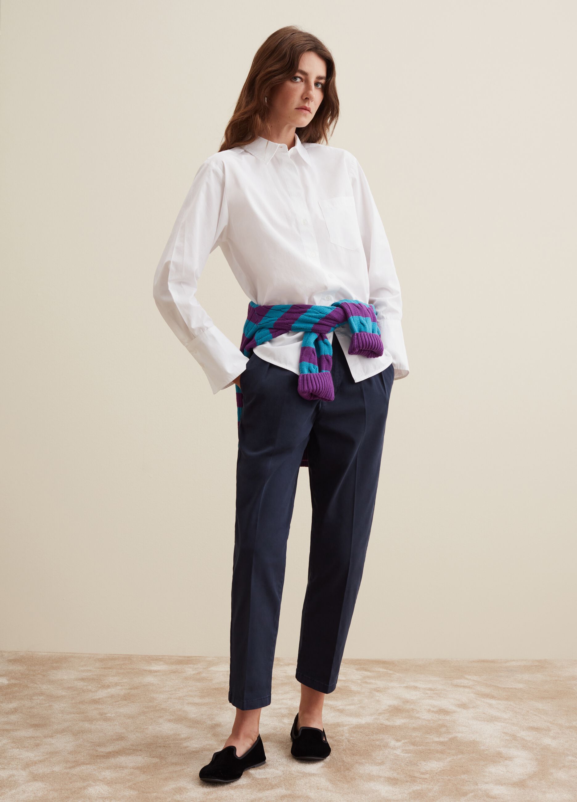 Camicia in cotone con tasca_1
