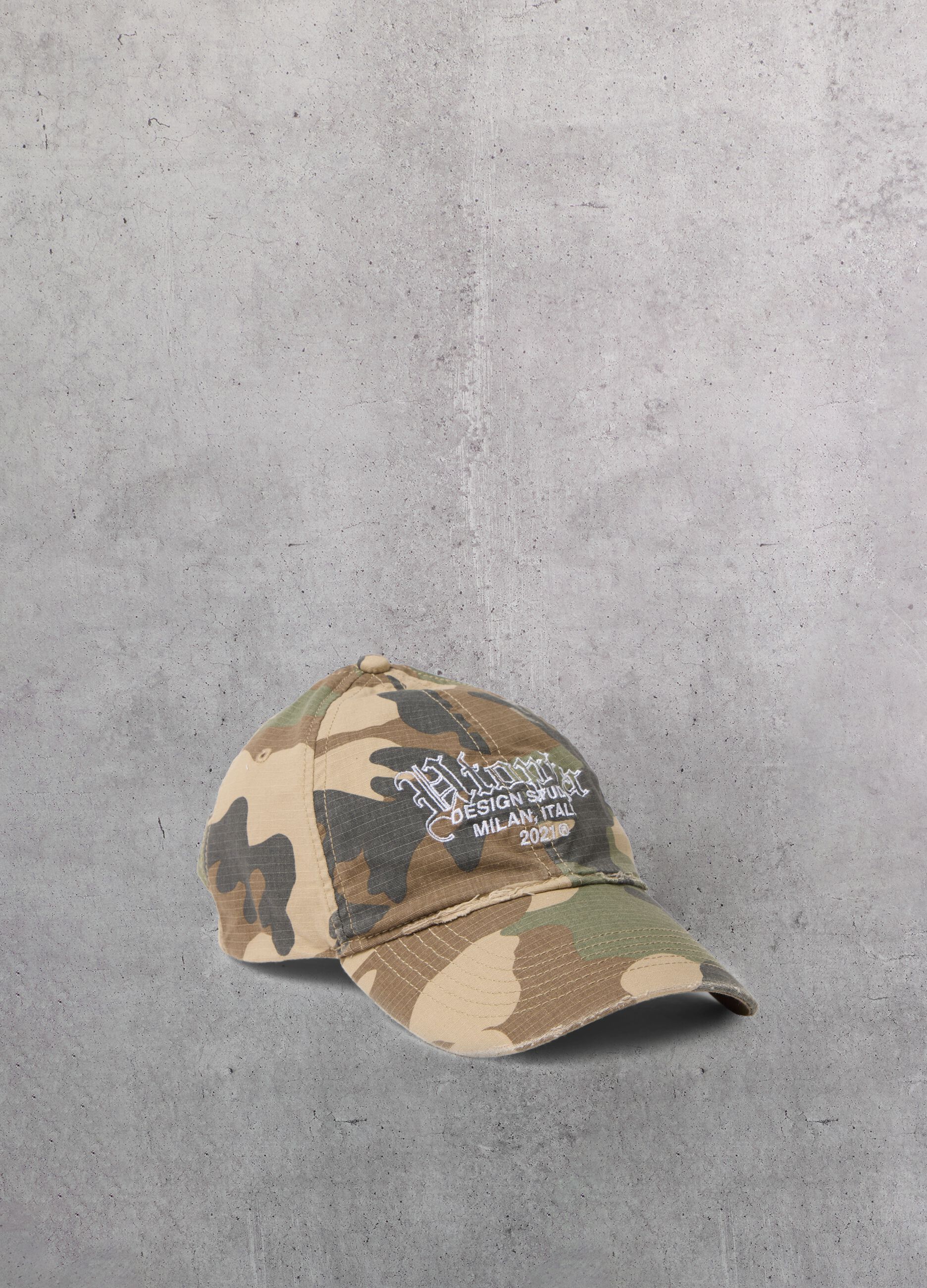 Multicolour stretch-cotton baseball cap