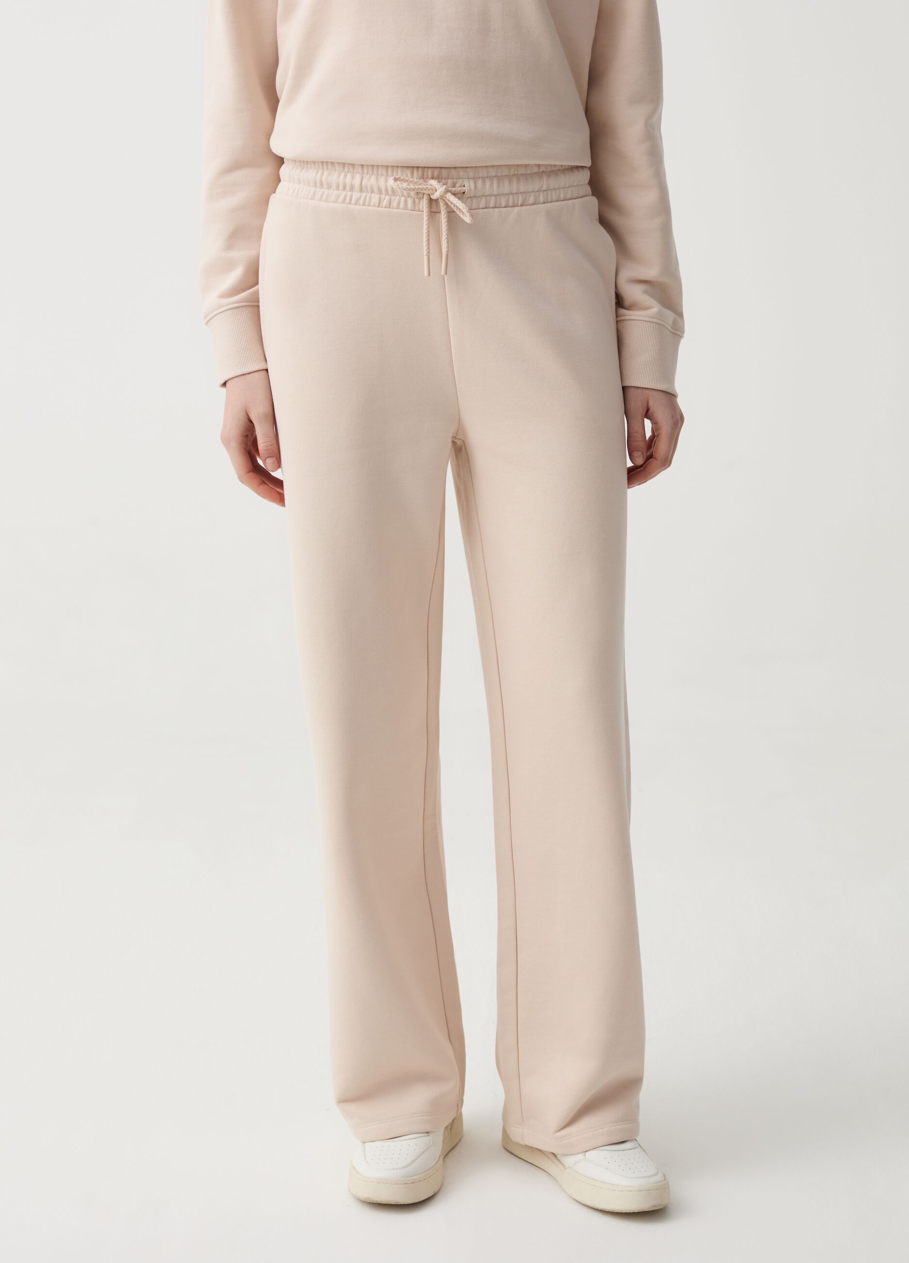 Joggers Essential straight fit in felpa con coulisse