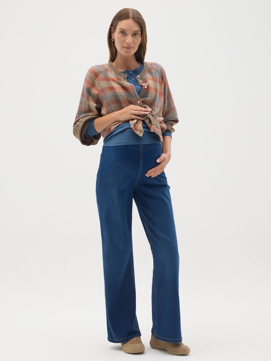 Jeans premaman blu elasticizzato_0