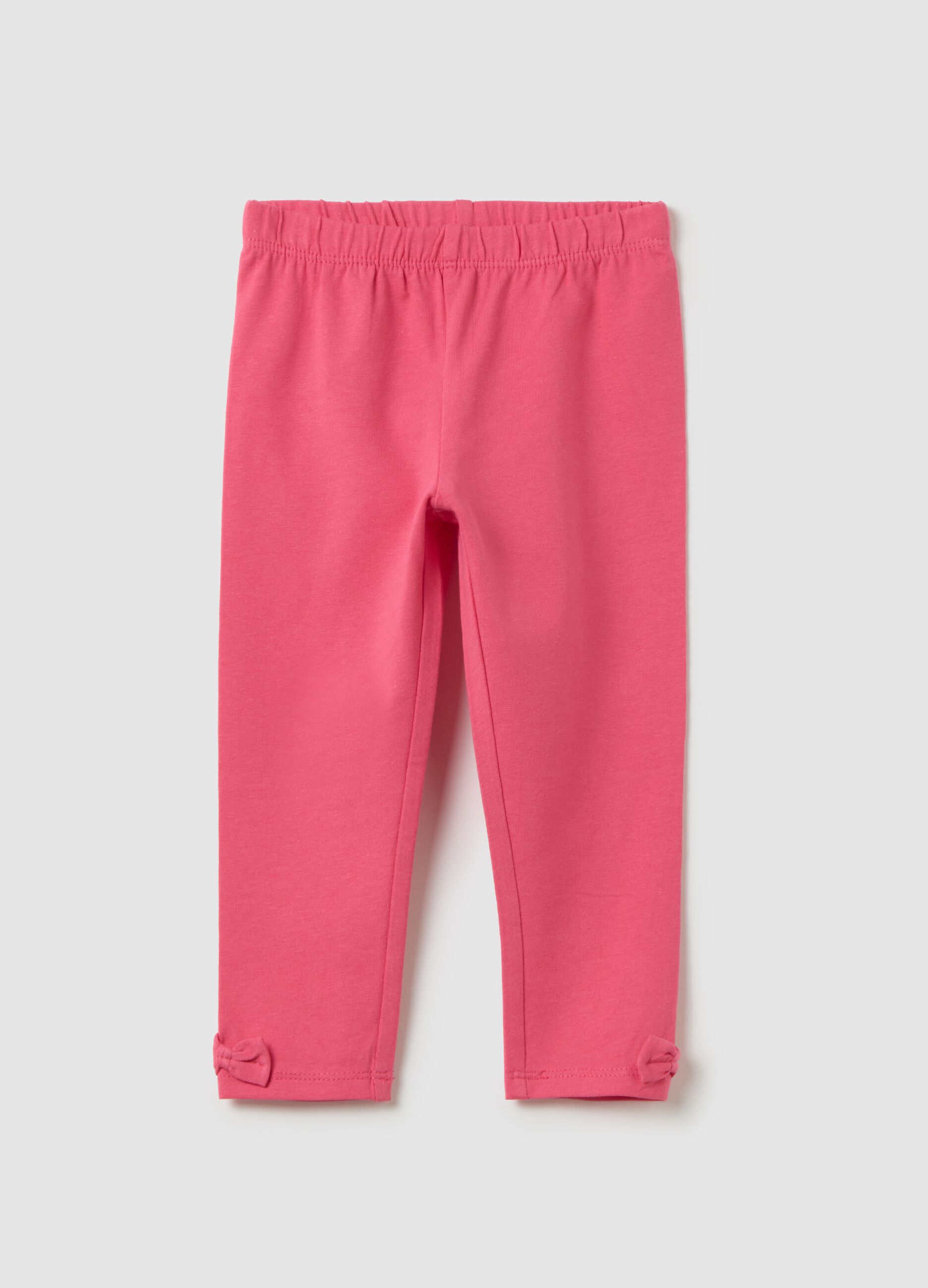 Girls' Stretch Cotton Pink Leggings