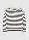Maglione in misto cotone a righe oversize_4