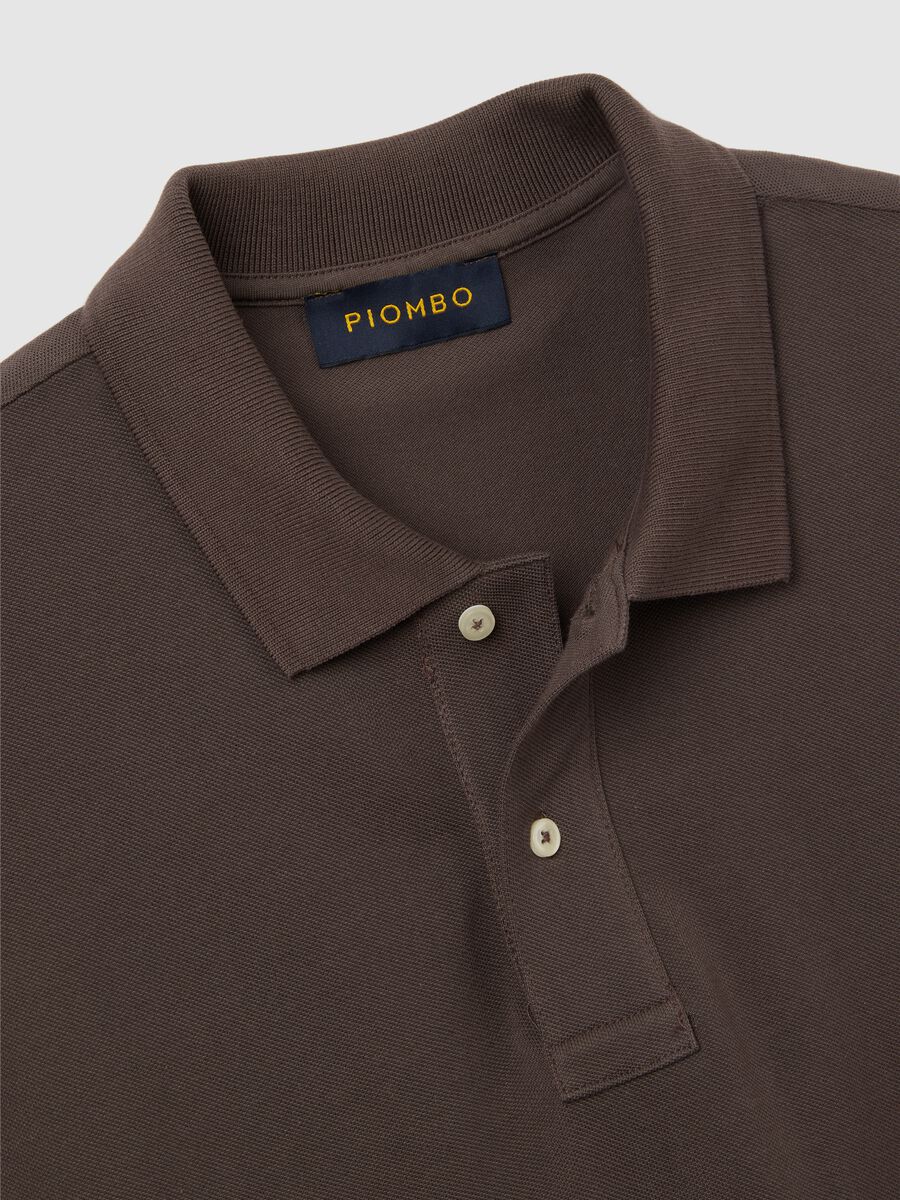 Brown Short-Sleeve Cotton Polo_5