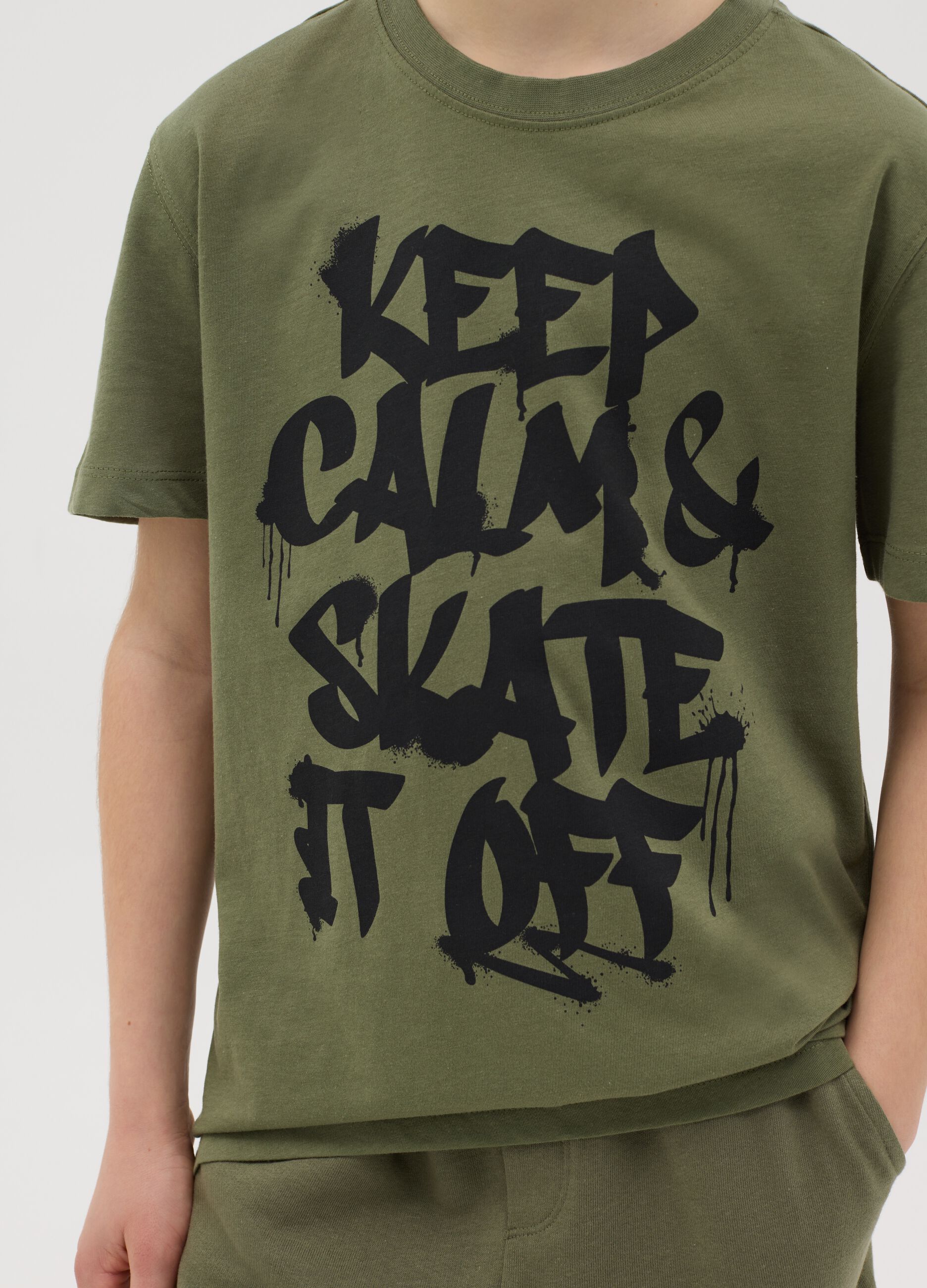 Cotton T-shirt with print