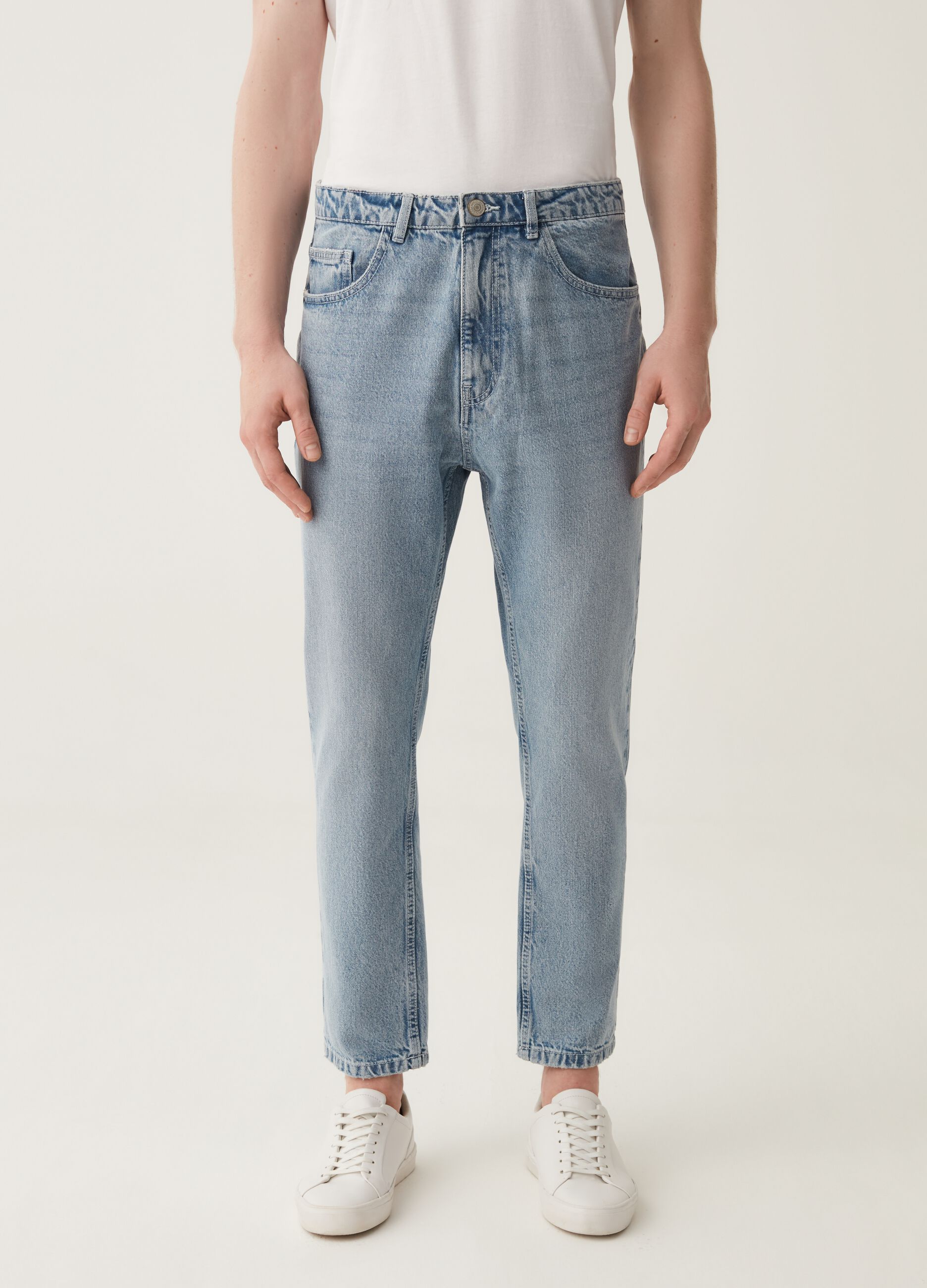 Jeans carrot fit acid wash_1