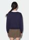 Blue cotton-blend sweatshirt with crew neck and contrast collar_3