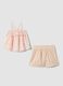 Pink pure cotton set with top and shorts_0