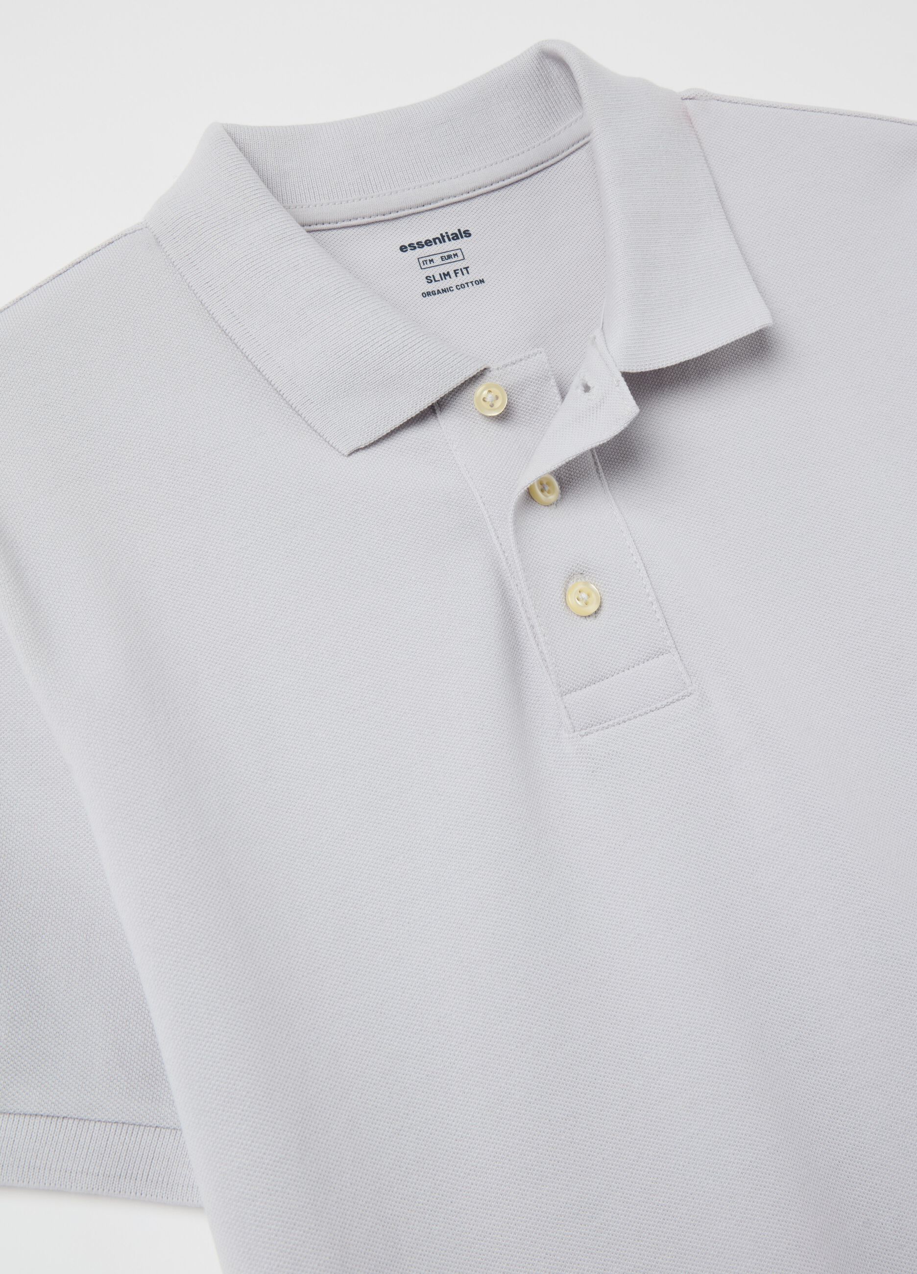 Slim-fit polo shirt in organic cotton