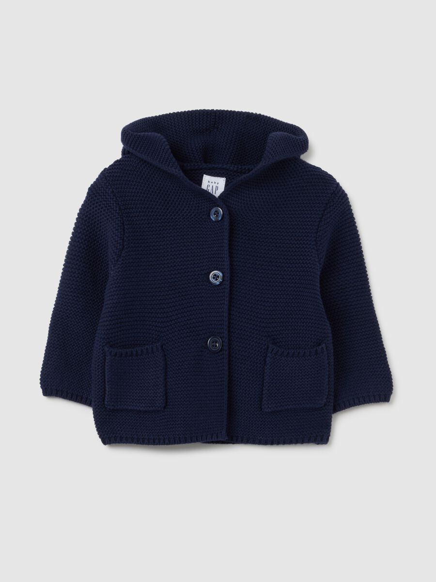 Cardigan tricot con cappuccio e orecchie_2