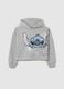 Girls' grey regular fit cotton blend sweatshirt with Stitch_0