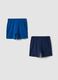 Boys&rsquo; pure cotton blue shorts 2-pack, regular fit_1