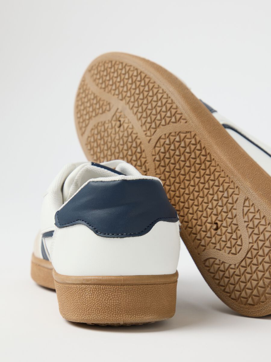 White and blue combination sneakers_1