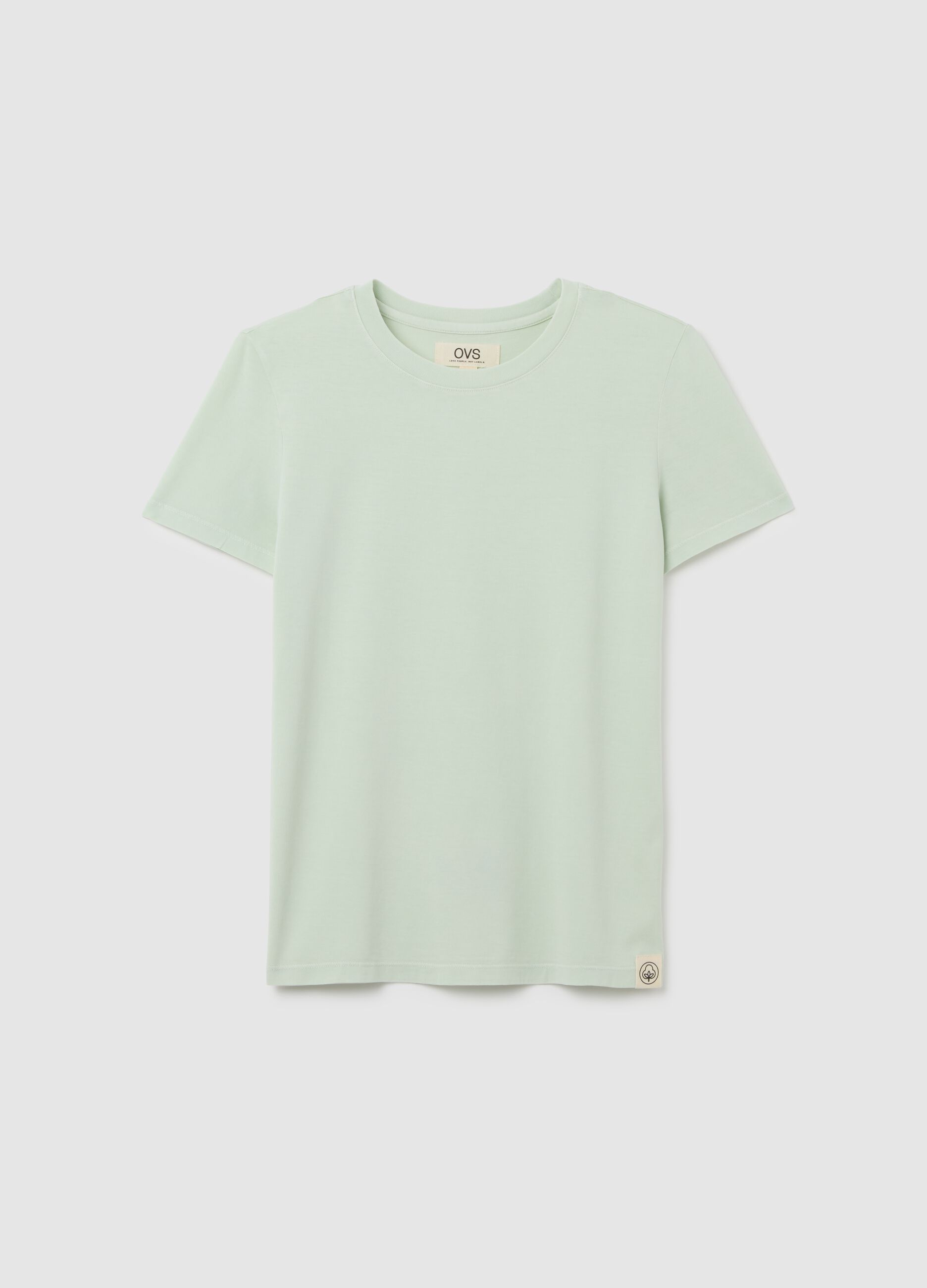 Women’s green regular-fit T-shirt in 100% cotton