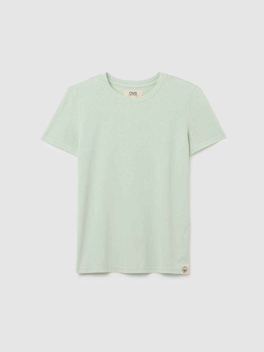 Women’s green regular-fit T-shirt in 100% cotton_4