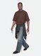 Brown crew-neck pure cotton T-shirt in a boxy fit_1
