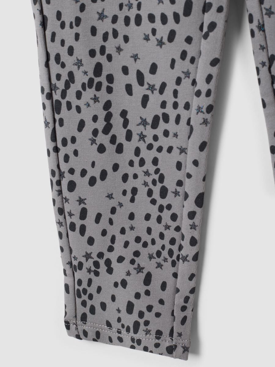 Grey skinny stretch organic cotton treggings for girls_3