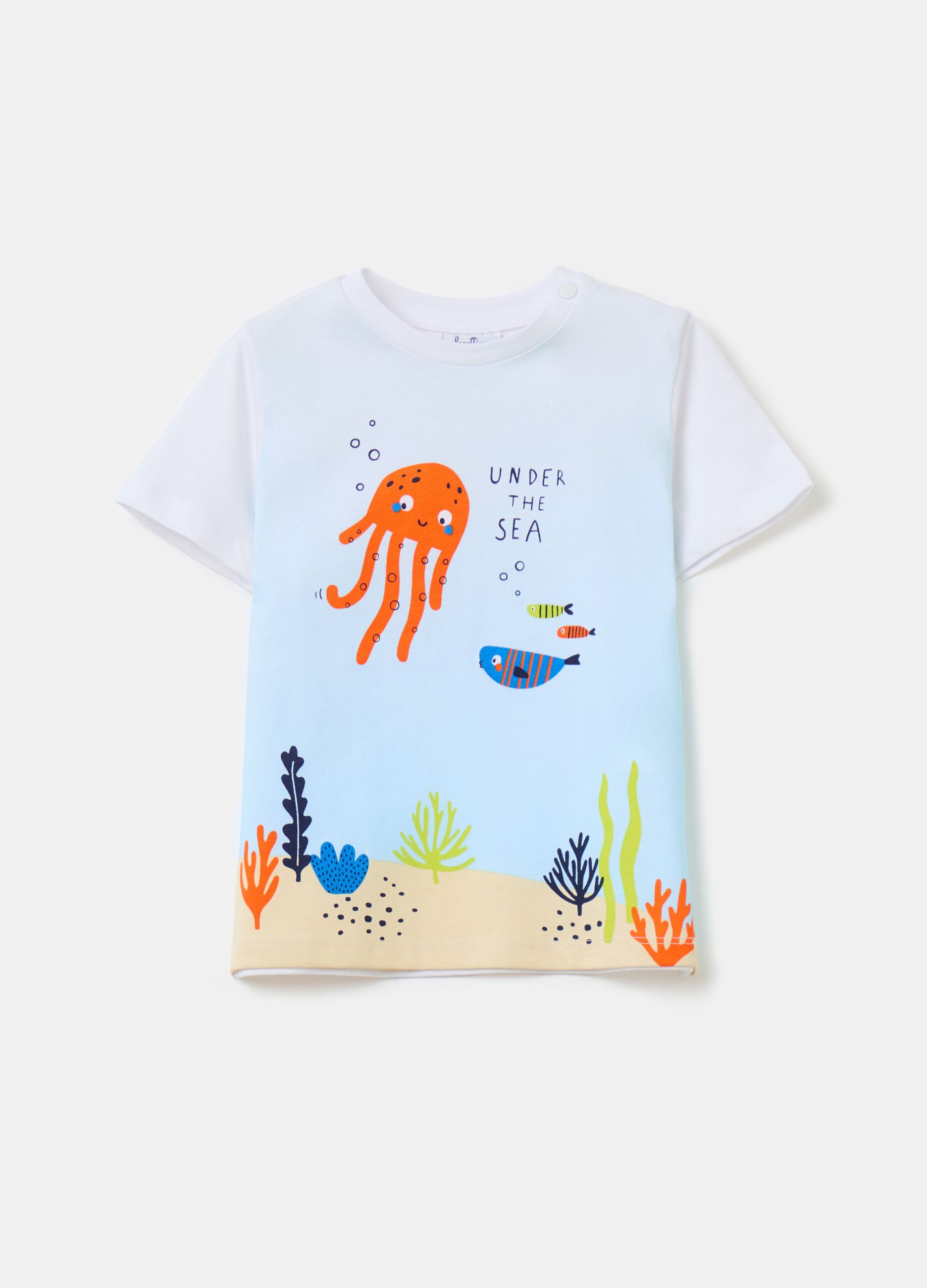 T-shirt with sea animals print