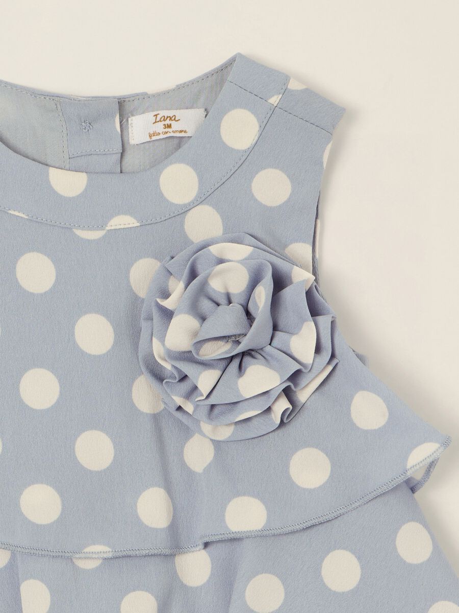 Abito azzurro a pois per neonata_2