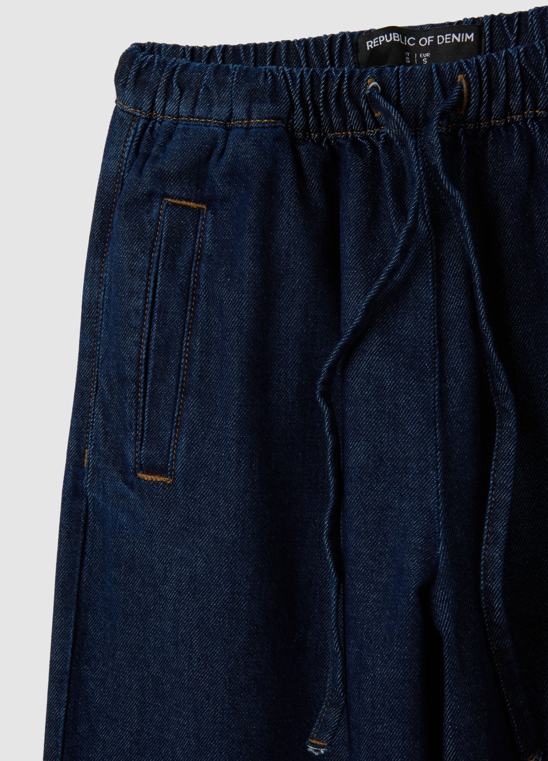 Women's Regular Fit Pure Cotton Denim Trousers