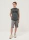 Boys' pure cotton grey shorts with regular fit_0