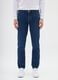 Blue denim cotton blend slim fit jeans_1