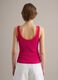 Pink pure cotton ribbed tank top_3