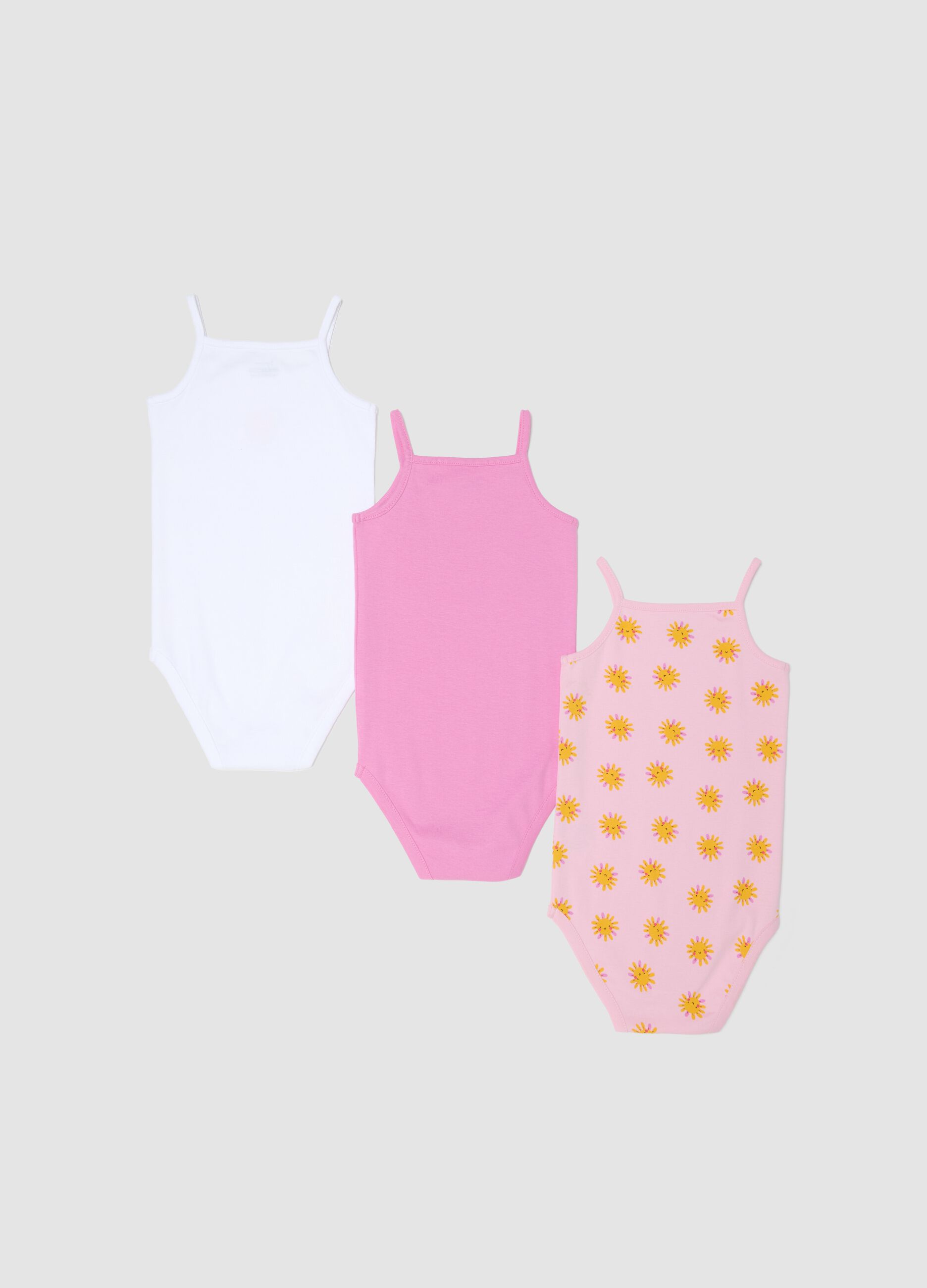 3-pack of pink pure cotton bodysuits