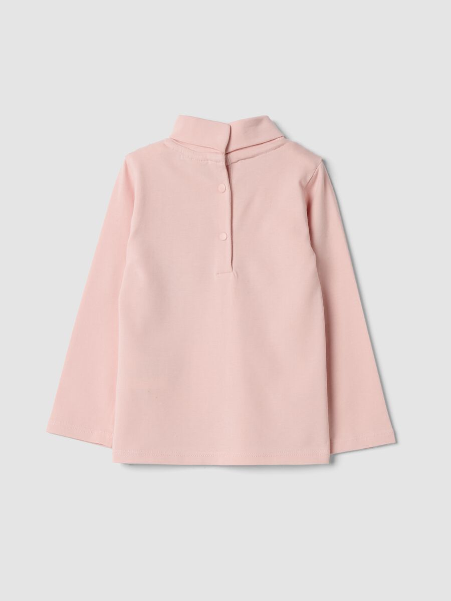 Pink regular-fit stretch organic cotton T-shirt with print_2
