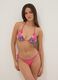 Pink triangle bikini top in stretch fabric_1