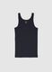 Blue pure cotton tank top regular fit_0
