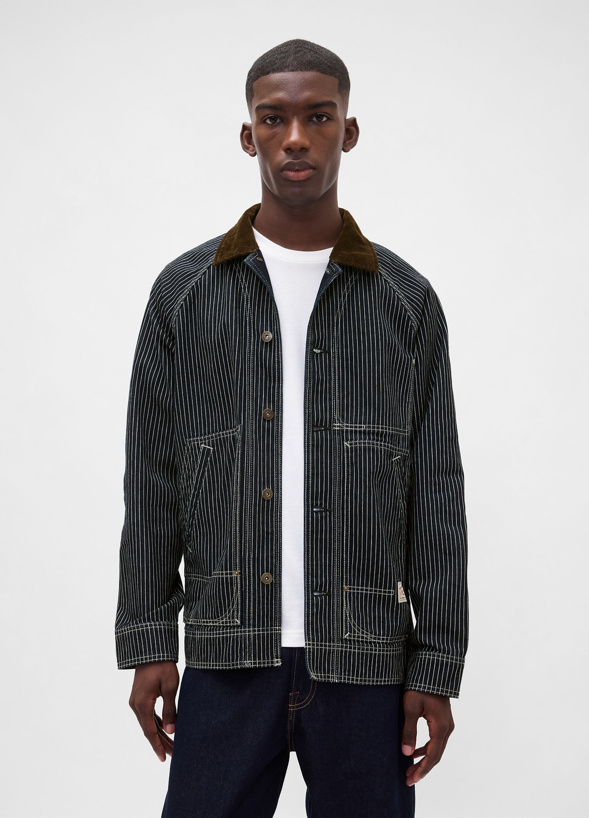 Giacca in cotone a righe