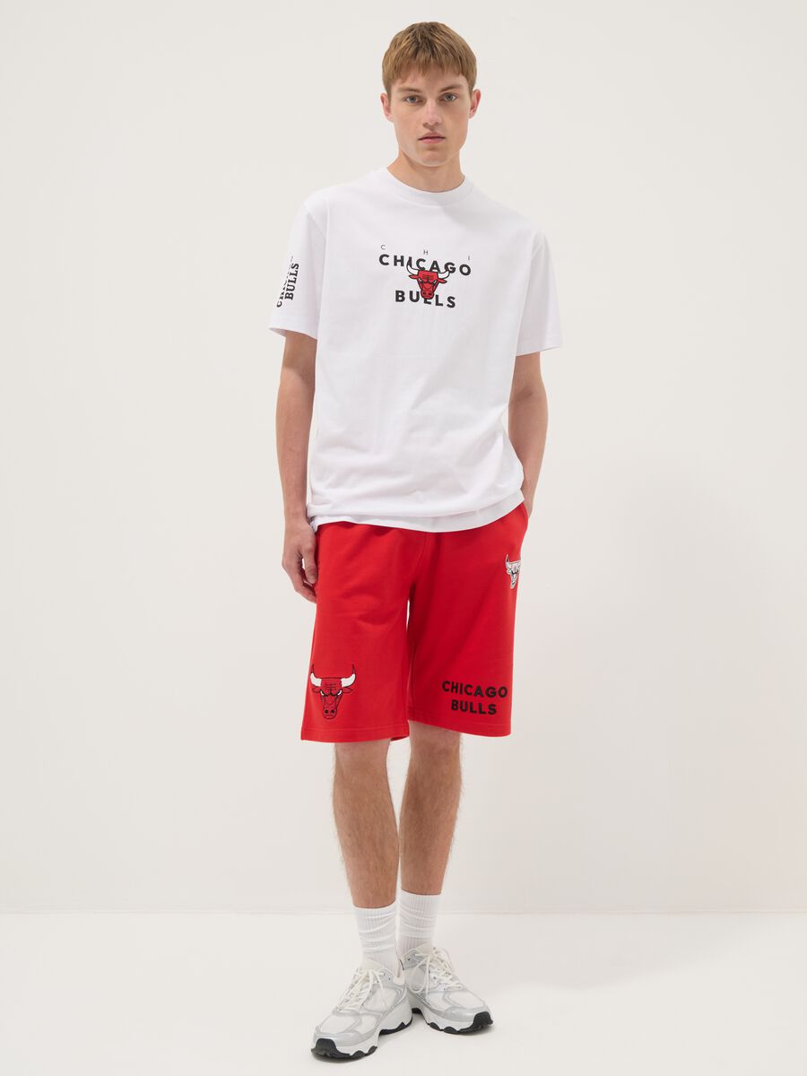 White pure cotton T-shirt with front print, oversized fit_1