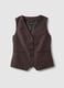 Brown classic waistcoat, regular fit with buttons_0