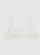 Girls' white stretch cotton bra_0