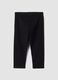 Leggings neri in cotone organico elasticizzato slim fit per bimba_1